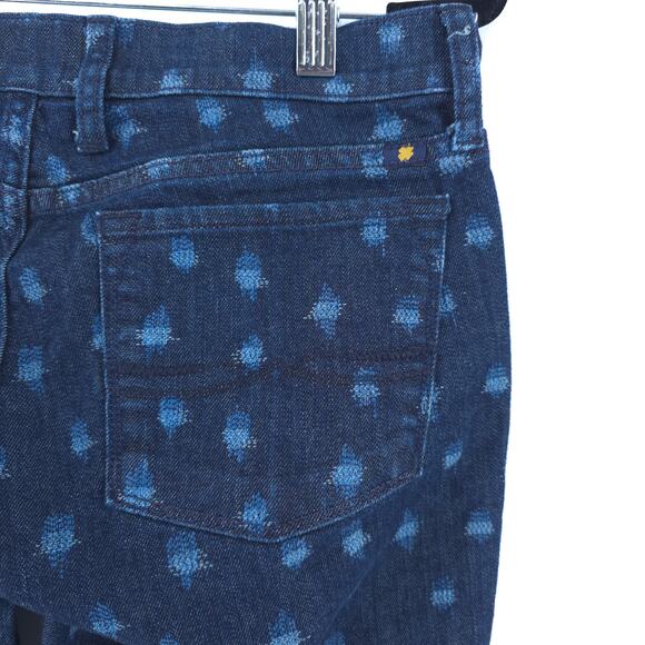 Lucky Brand SW Aztec Boho Chic Maximalist Charlie Skinny Ikat Mid Rise Dark 6/28 - Picture 13 of 14